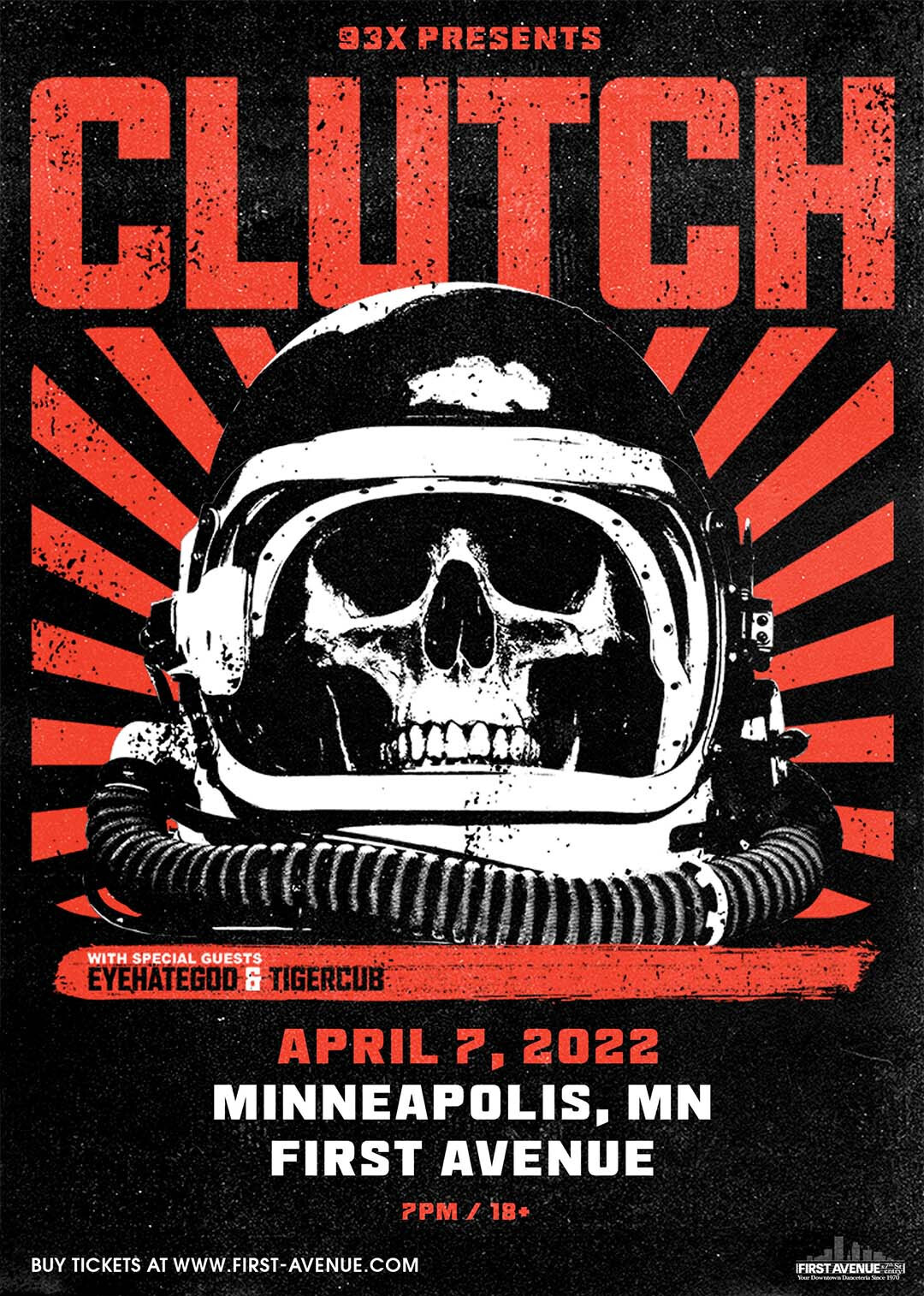Clutch 2026 live concert poster